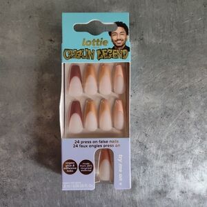 Lottie London Chaun Legend Nude Swings Press On False Nails